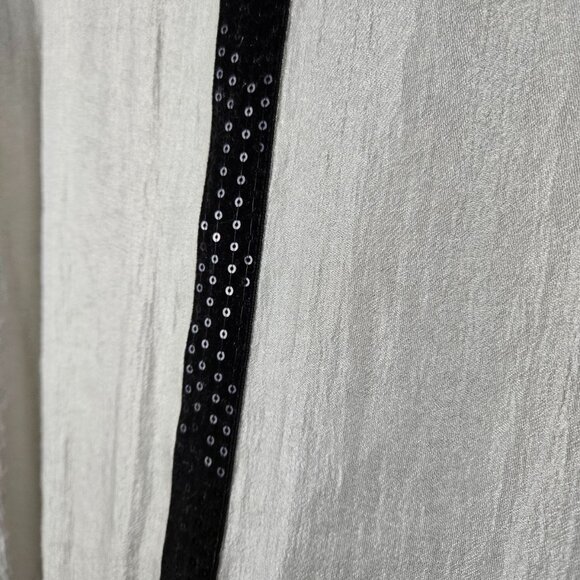 IC by Connie K Asymmetrical Shimmer Top Blouse Size XL Sequin Velvet 80s Style - Picture 10 of 10